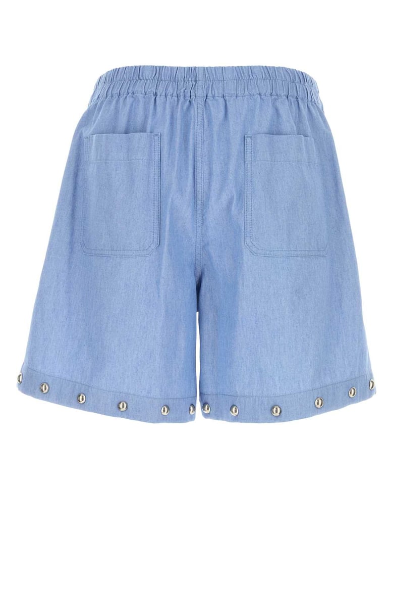 light-blue denim bermuda shorts by Selfnex