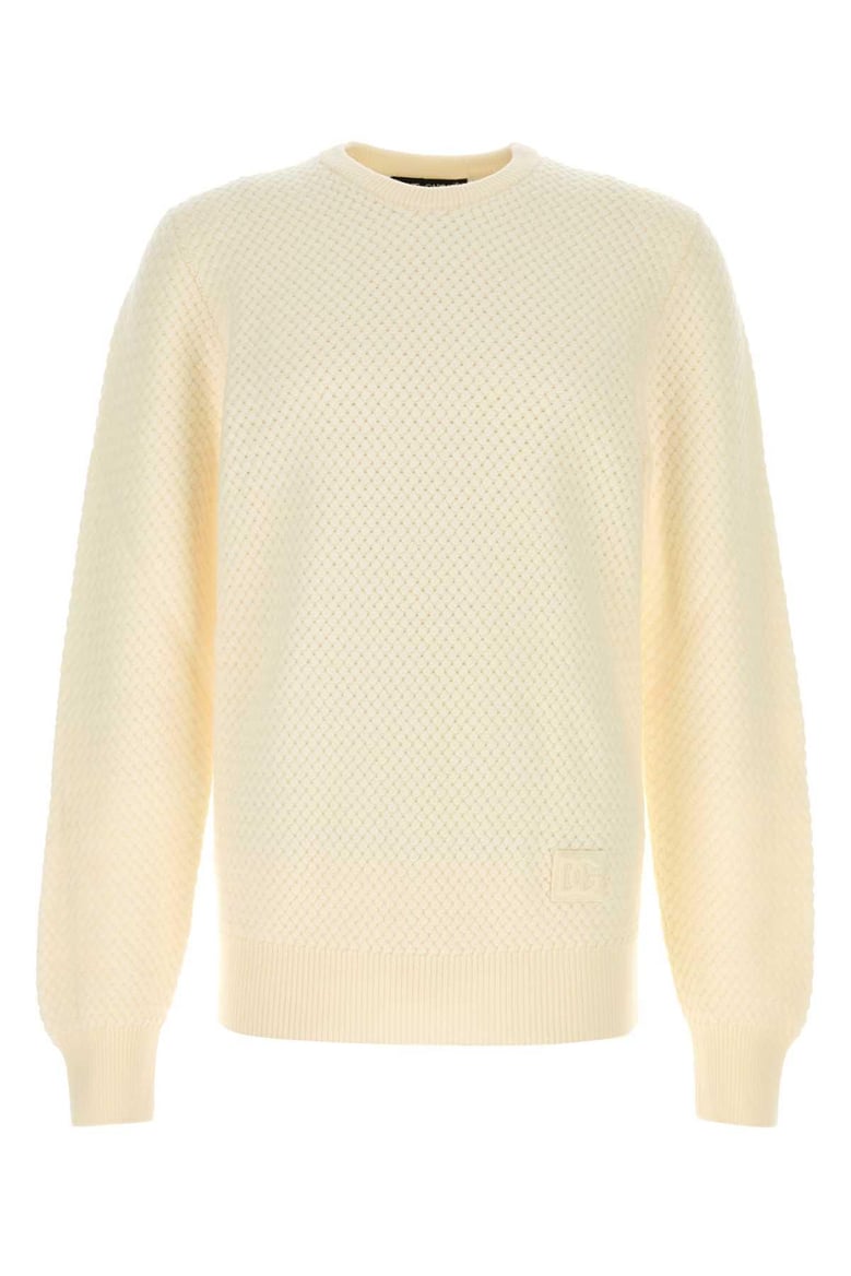 ivory wool sweater by Selfnex
