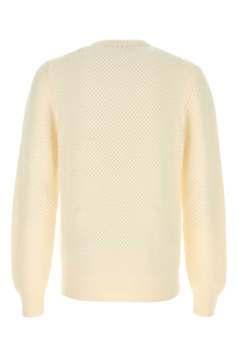 ivory wool sweater by Selfnex