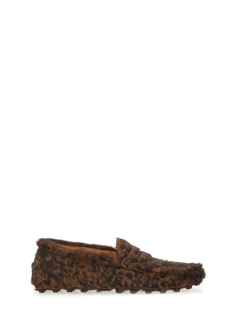 printed calf hair loafers by Selfnex