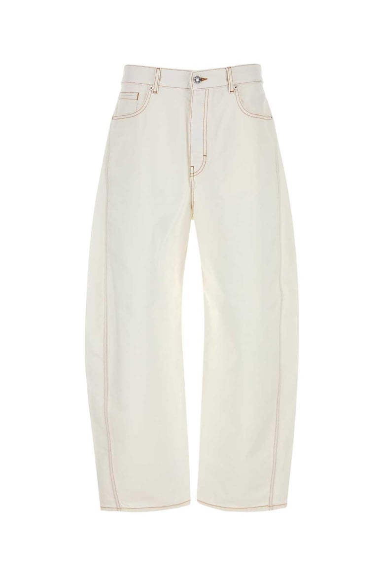 white denim wide-leg jeans by Selfnex