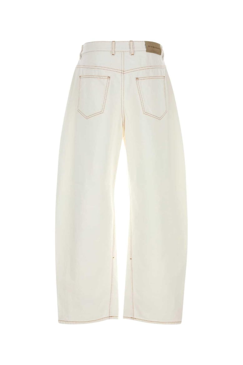 white denim wide-leg jeans by Selfnex