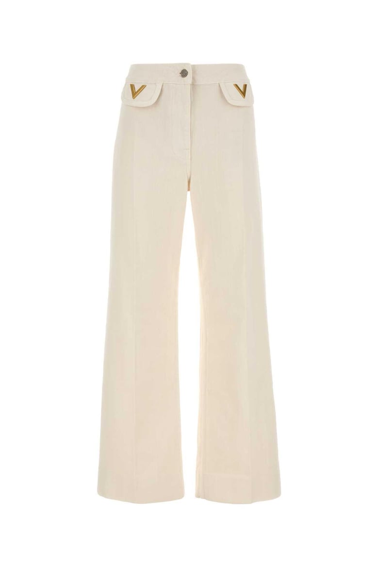 ivory denim jeans by Selfnex
