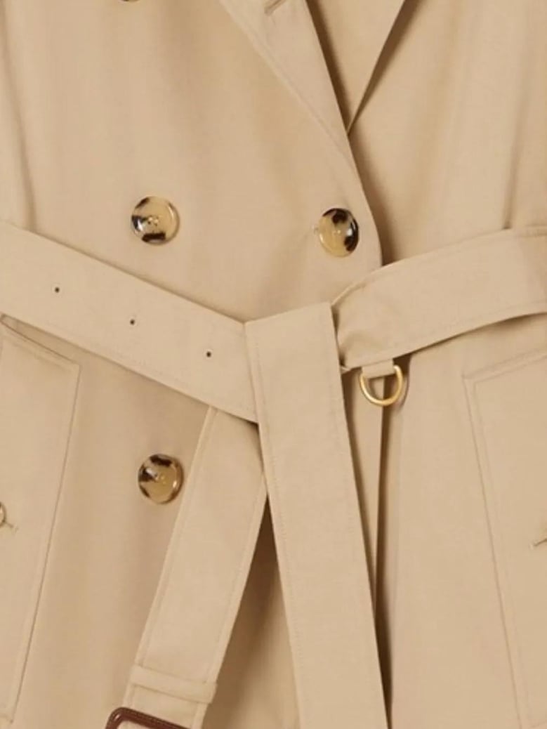 beige cotton trench coat by Selfnex