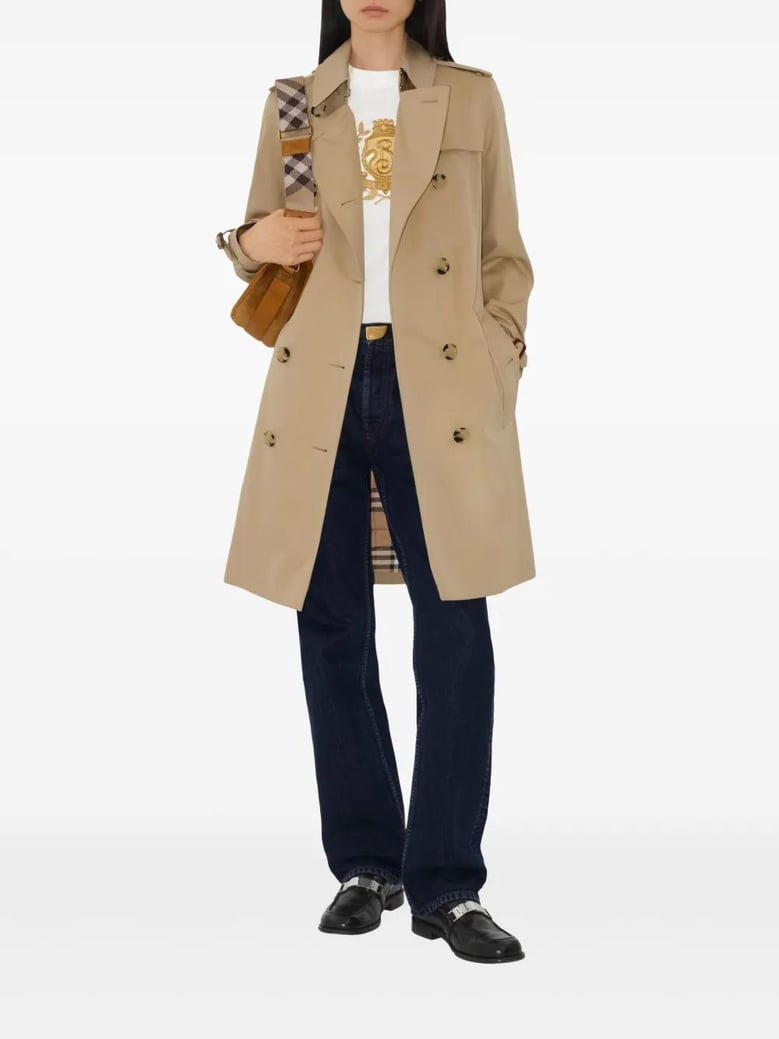 beige cotton trench coat by Selfnex