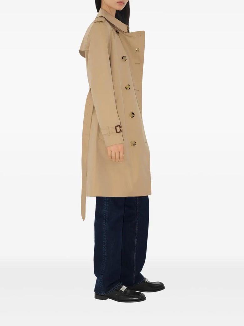 beige cotton trench coat by Selfnex