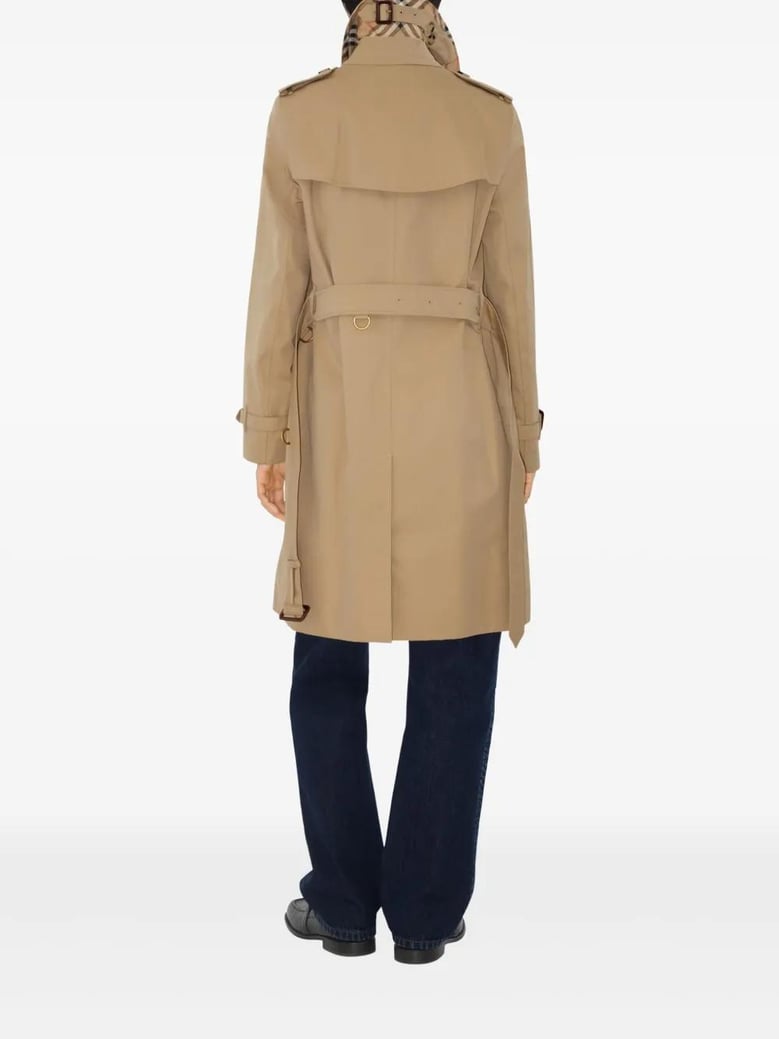 beige cotton trench coat by Selfnex