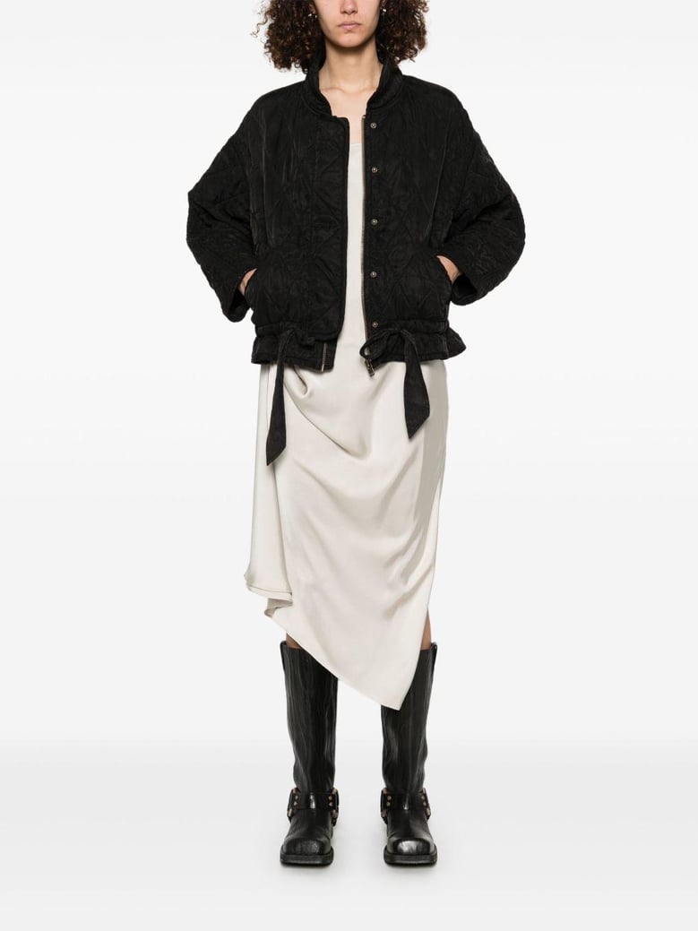 black cupro viscose jacket by Selfnex