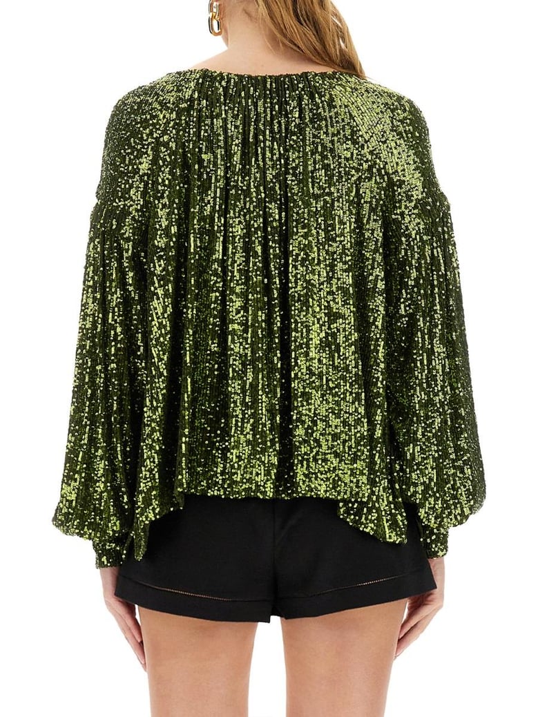 green polyester shirt by Selfnex