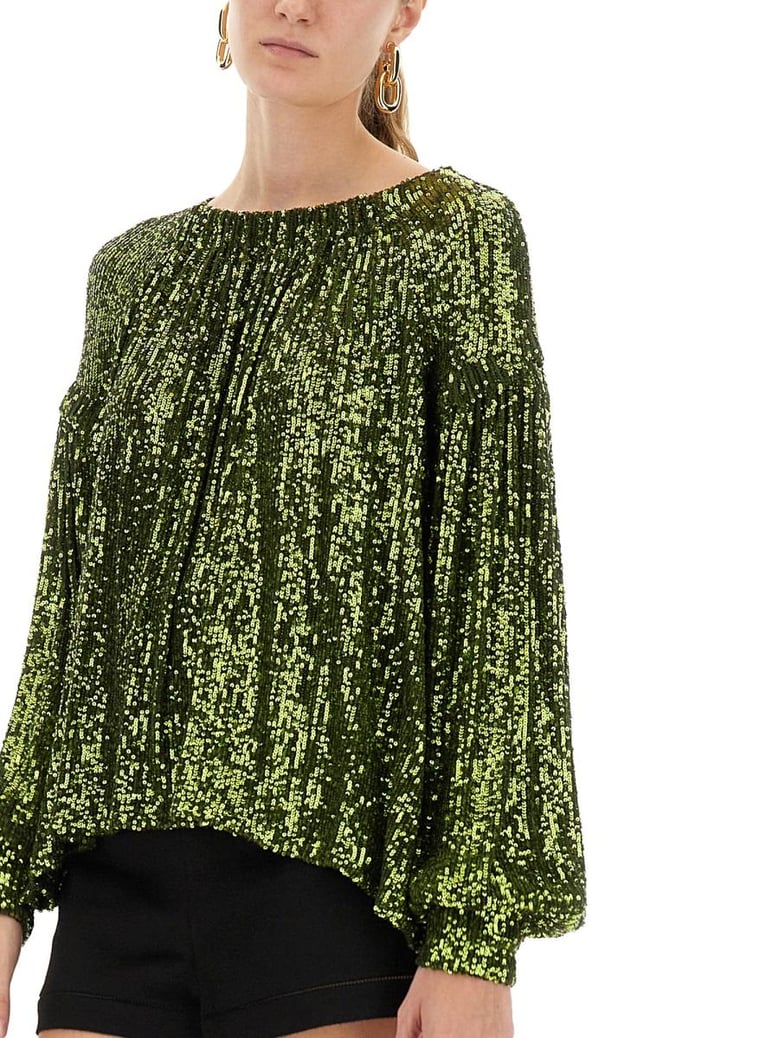 green polyester shirt by Selfnex