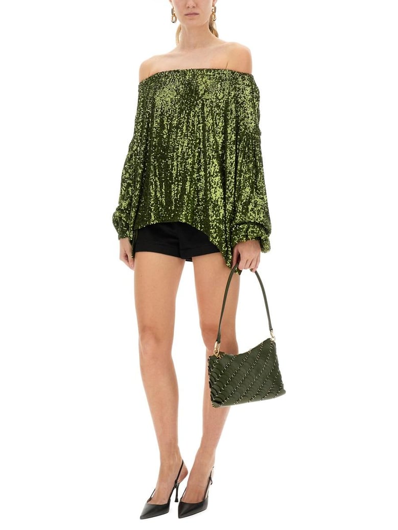 green polyester shirt by Selfnex