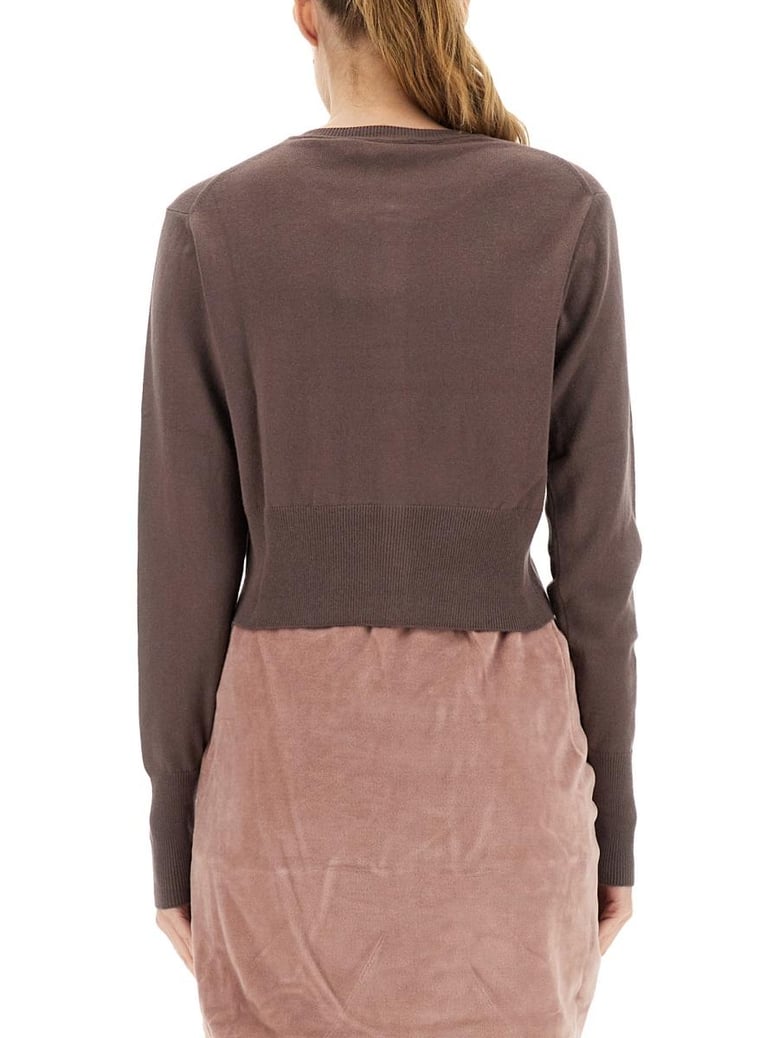 brown cotton cashmere sweater by Selfnex