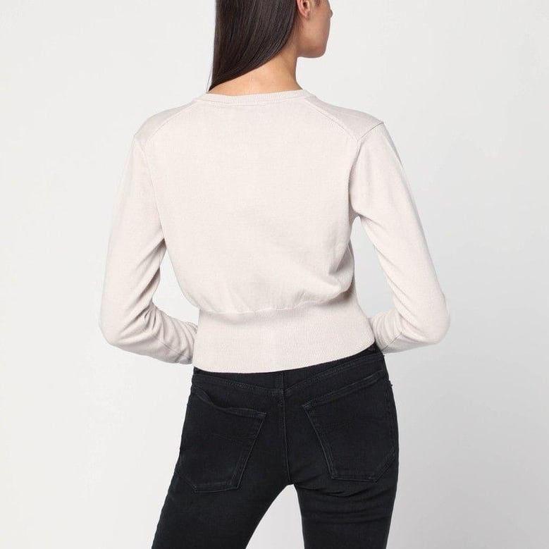 white cotton cashmere sweater by Selfnex