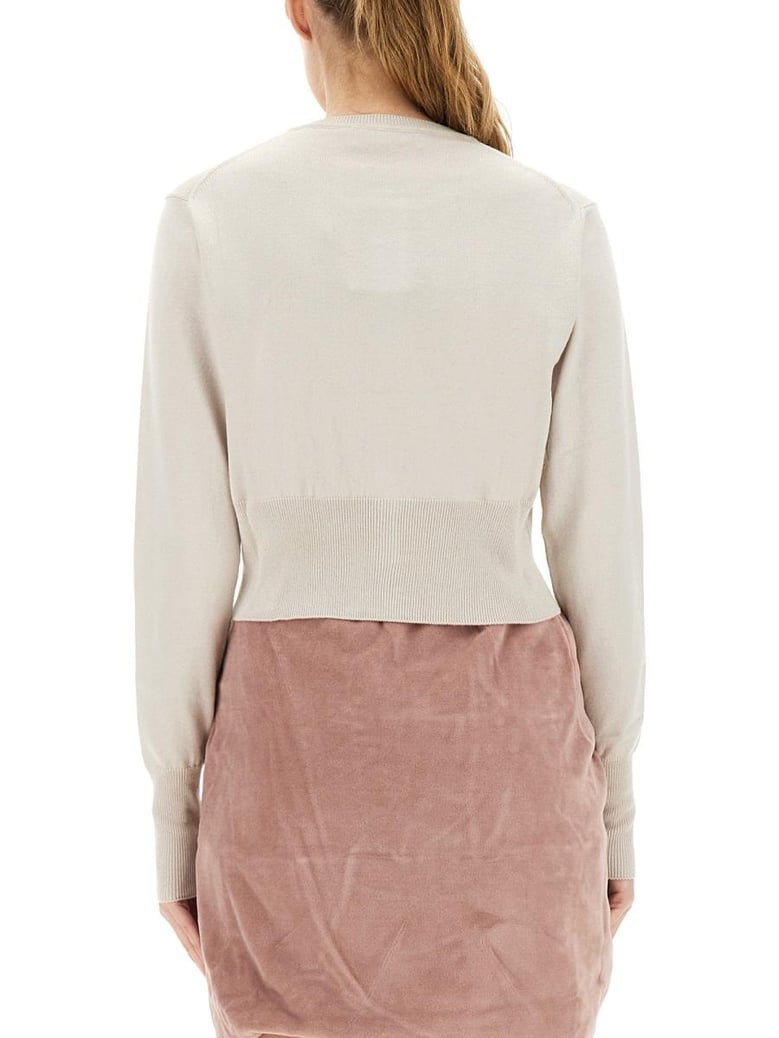 white cotton cashmere sweater by Selfnex