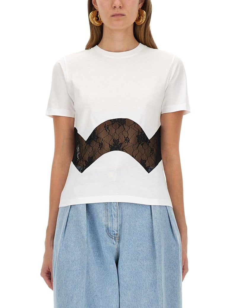 jersey tshirt with lace insert by Selfnex