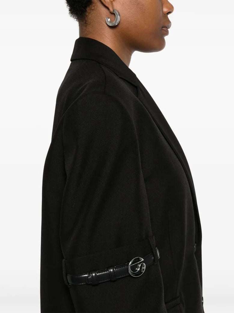 logo belted blazer by Selfnex