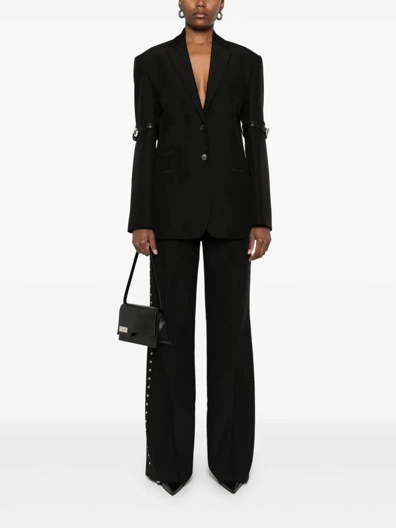 logo belted blazer by Selfnex