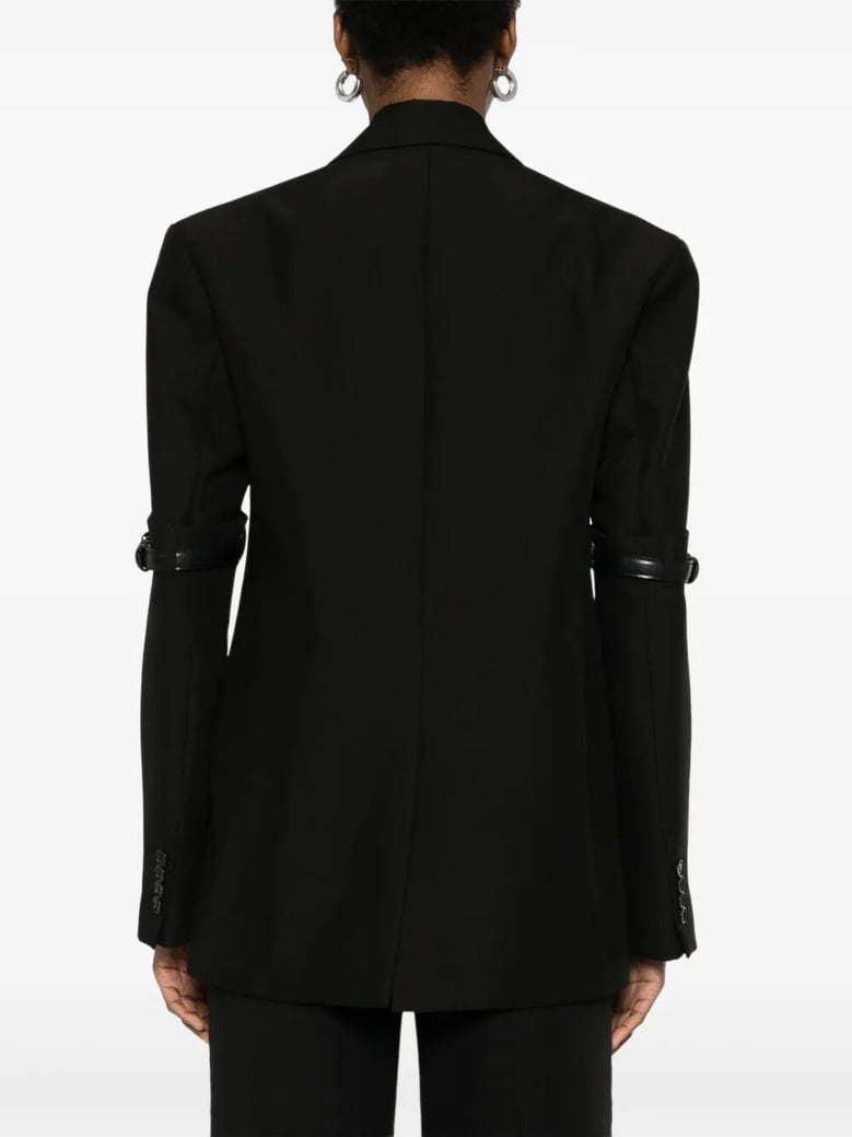 logo belted blazer by Selfnex