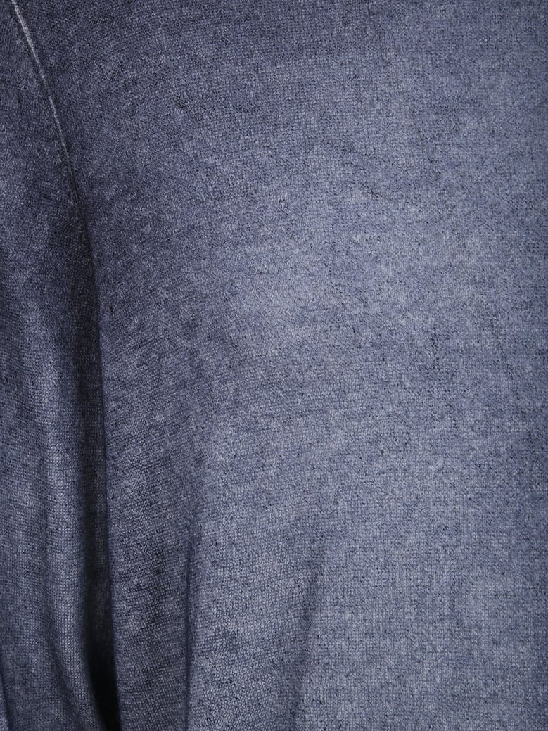 two colors ultralight cashmere and wool round neck pullover by Selfnex