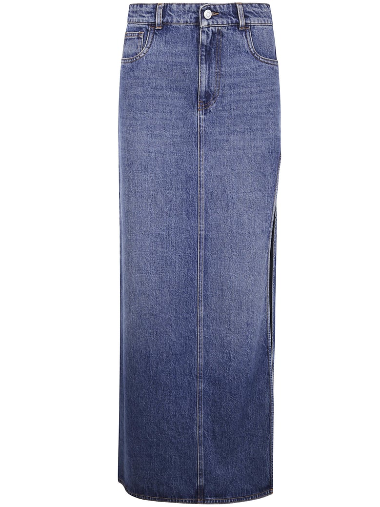 garter belt denim skirt by Selfnex