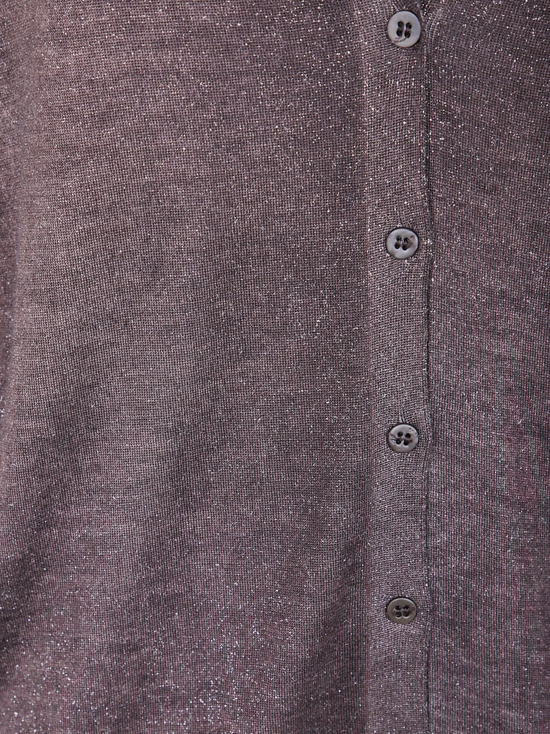 star dust effect long cardigan with silk on back by Selfnex