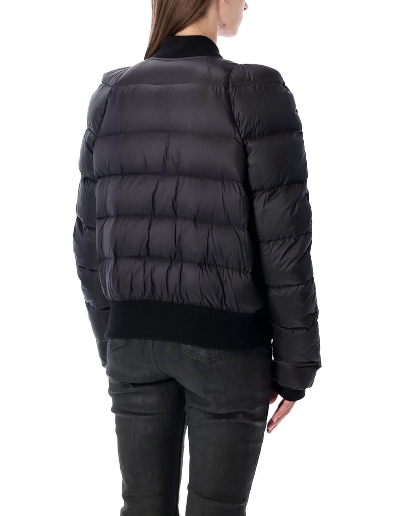 rick owens black padded bomber jacket by Selfnex