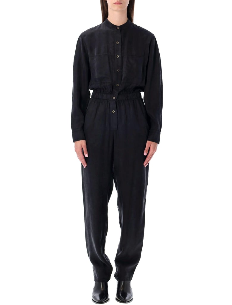 marant étoile black buttoned jumpsuit by Selfnex