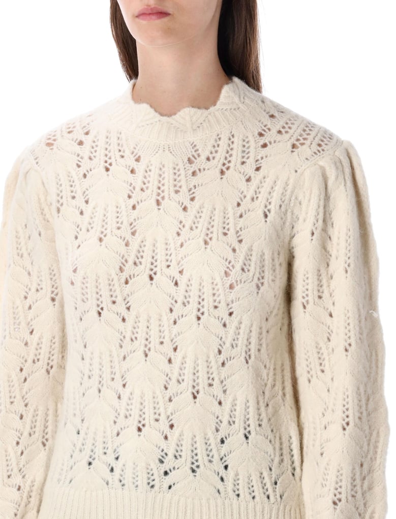 ivory lace knit sweater marant étoile by Selfnex