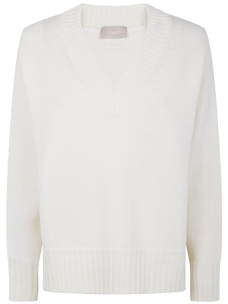 long sleeve v neck sweat by Selfnex