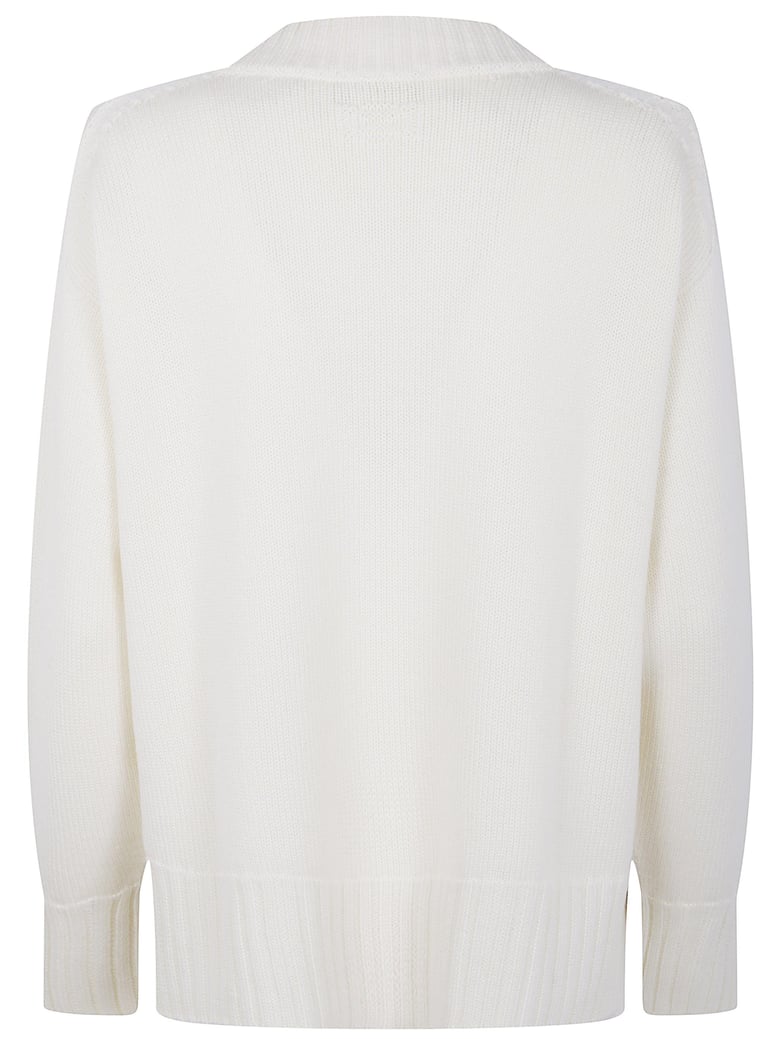long sleeve v neck sweat by Selfnex