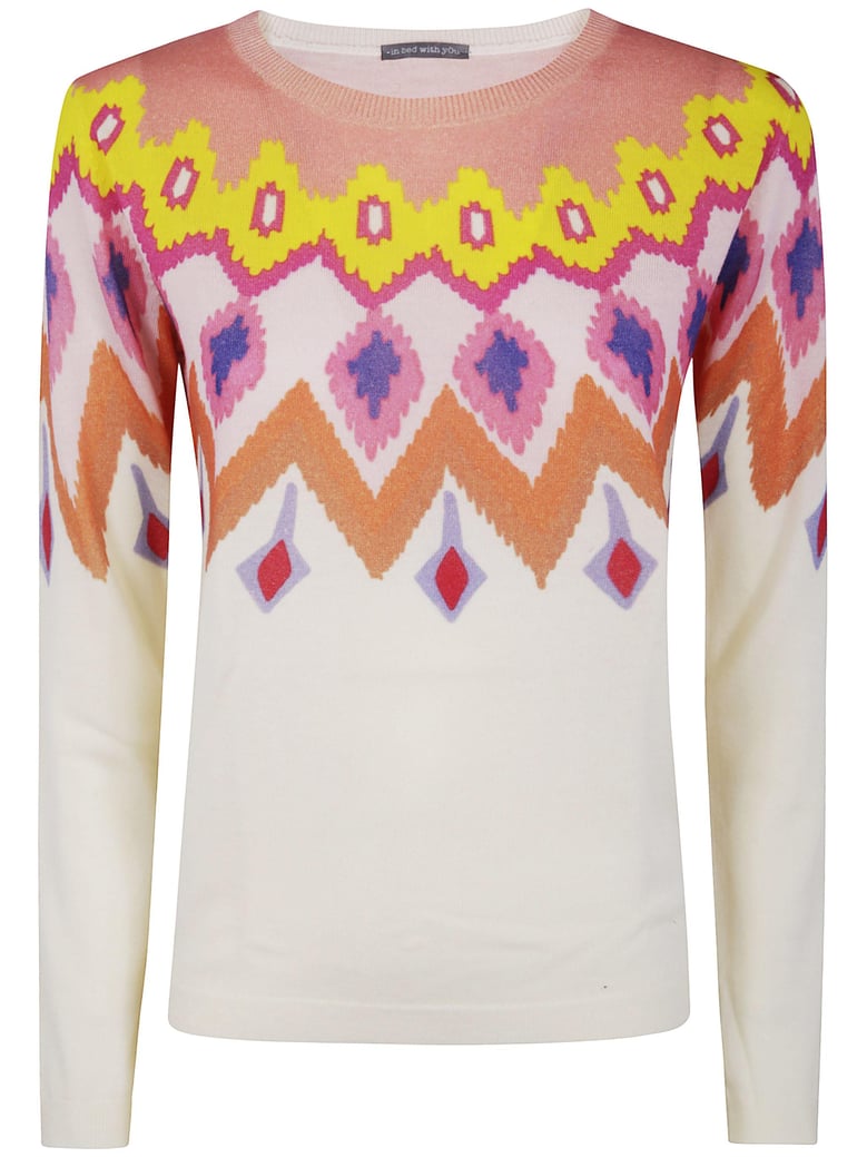 boatneck printed jumper by Selfnex