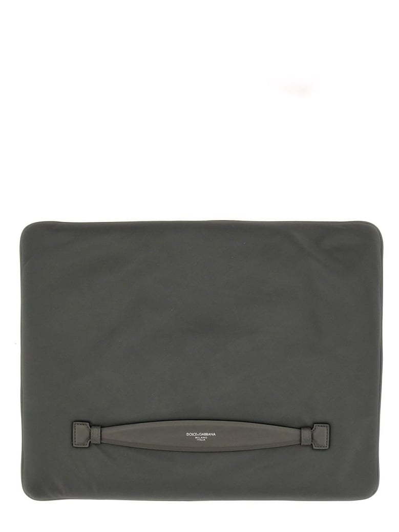 charcoal fabric clutch by Selfnex