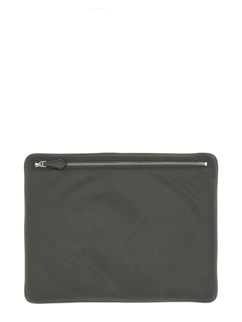 charcoal fabric clutch by Selfnex