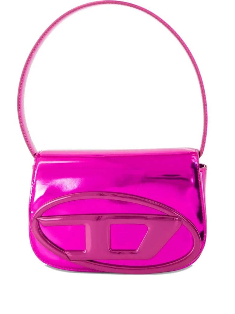 fuchsia leather 1dr shoulder bag by Selfnex
