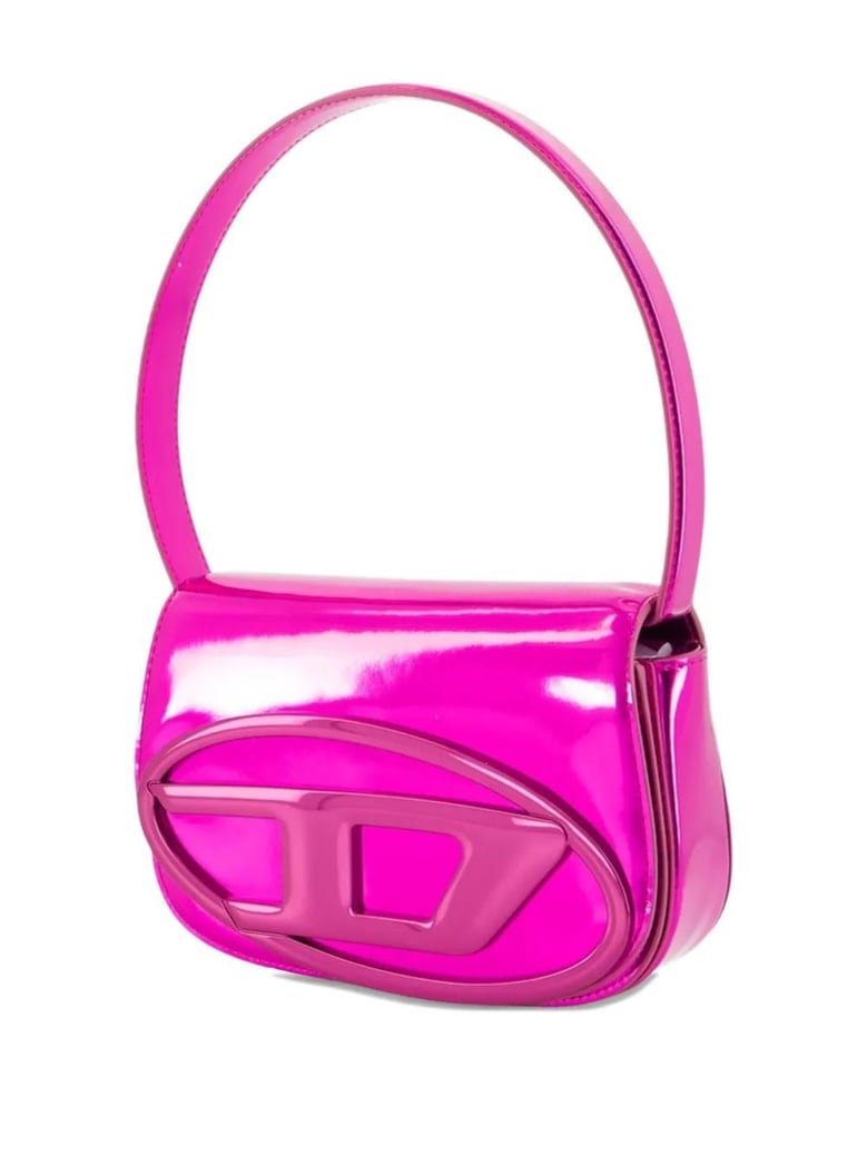 fuchsia leather 1dr shoulder bag by Selfnex