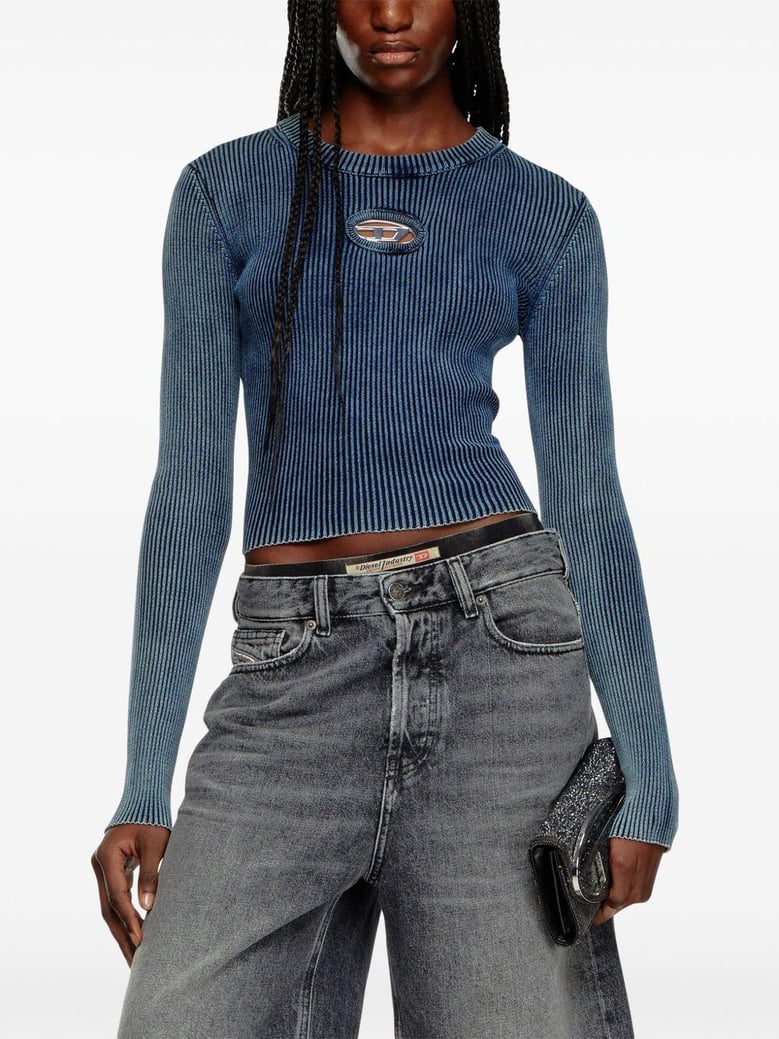 denim blue cotton m-anchor t-shirt by Selfnex