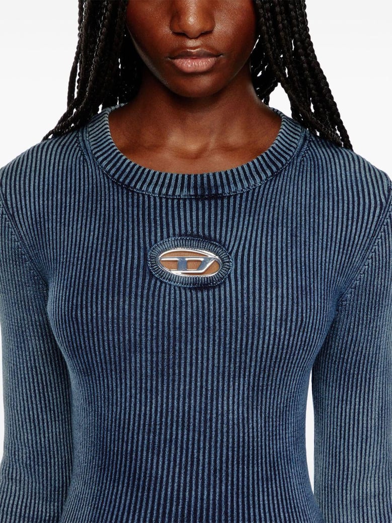 denim blue cotton m-anchor t-shirt by Selfnex