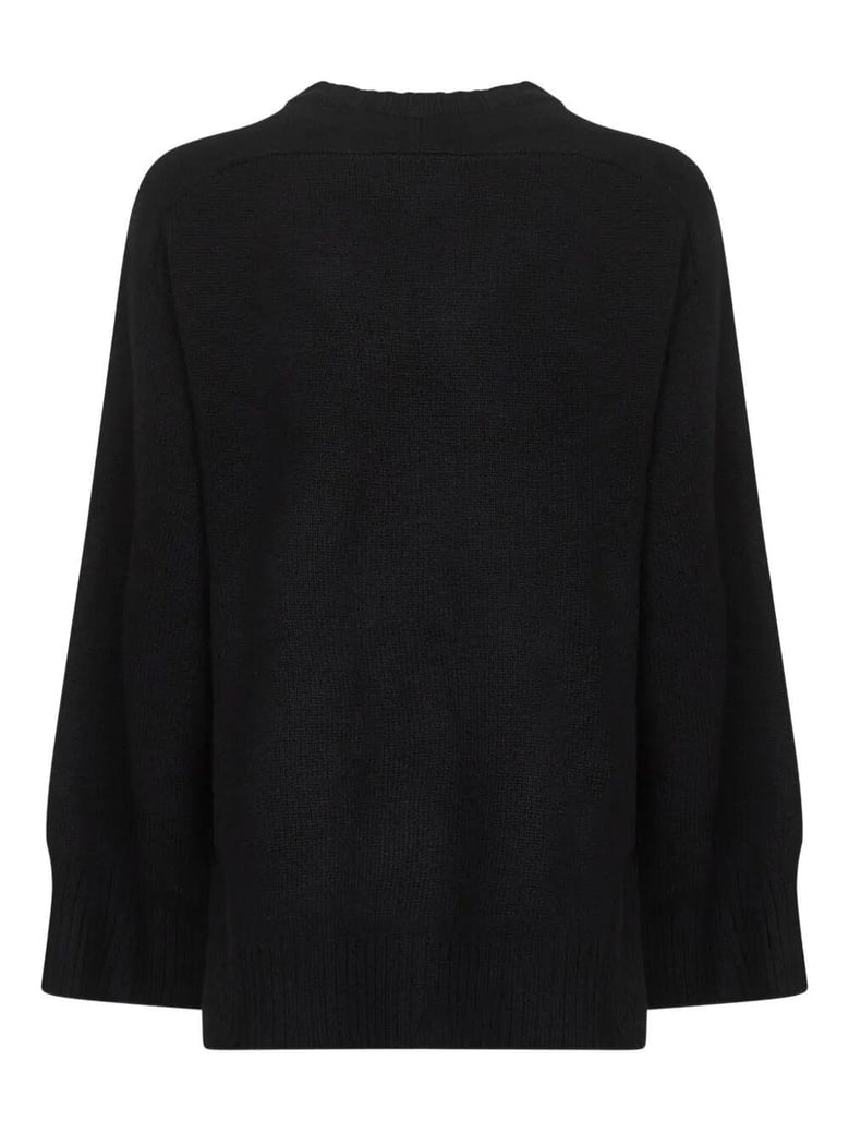 black wool blend oversize safi sweater by Selfnex