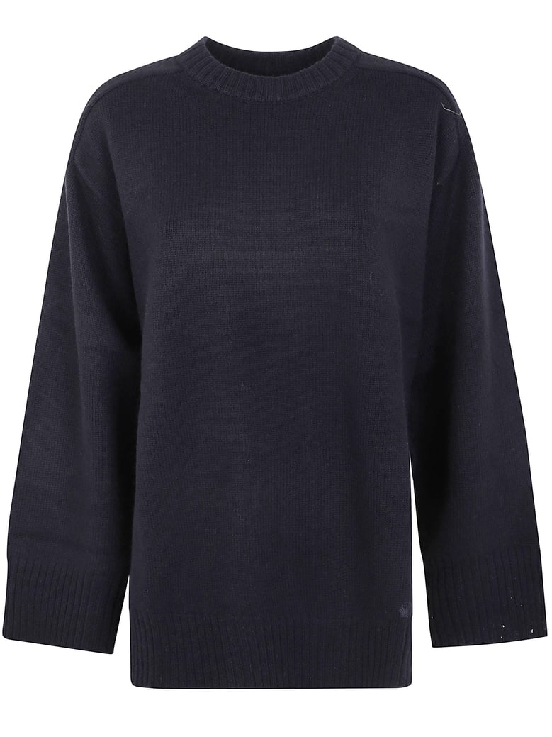 black wool blend oversize safi sweater by Selfnex