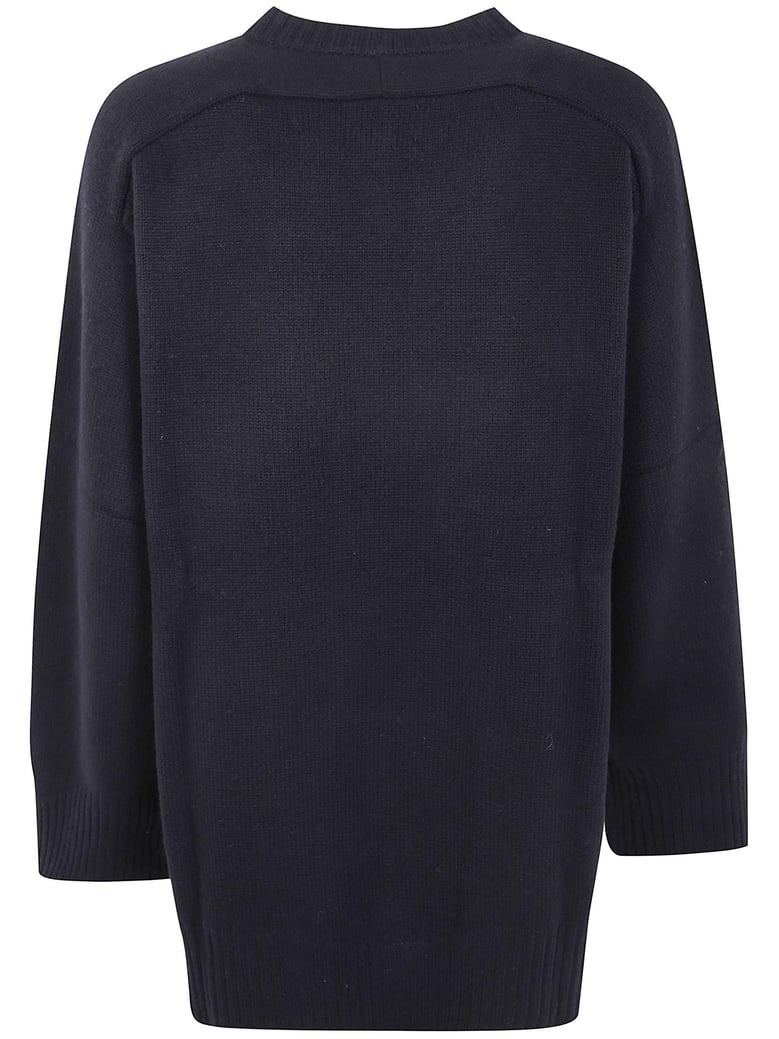 black wool blend oversize safi sweater by Selfnex