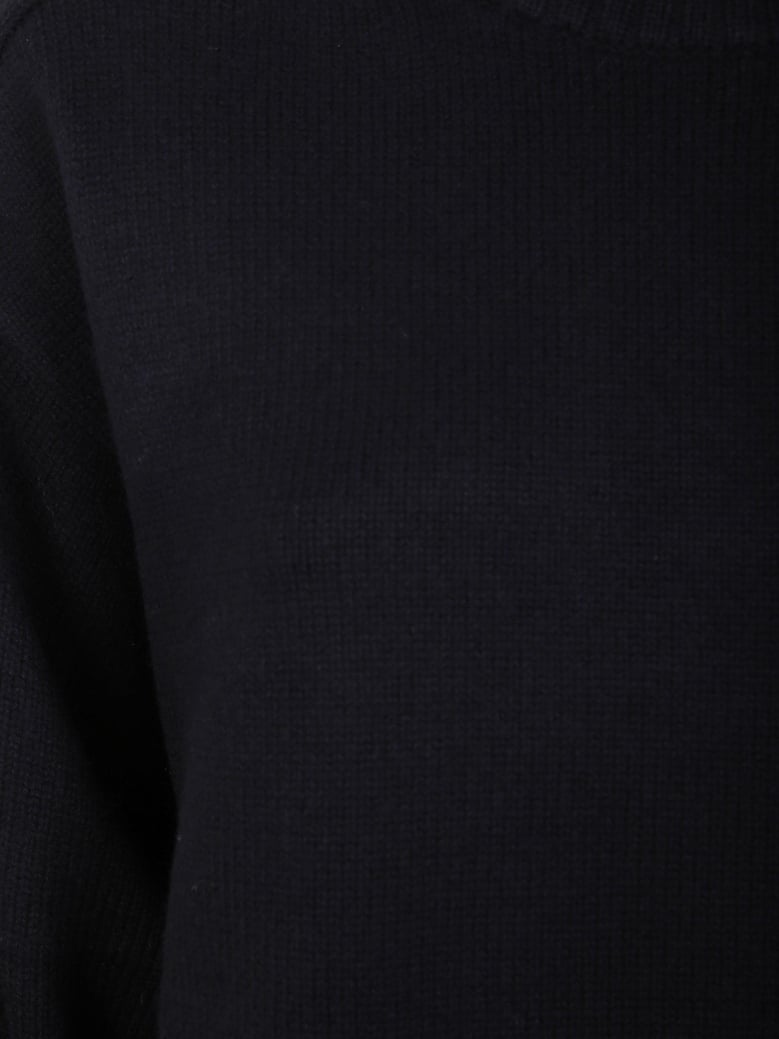 black wool blend oversize safi sweater by Selfnex