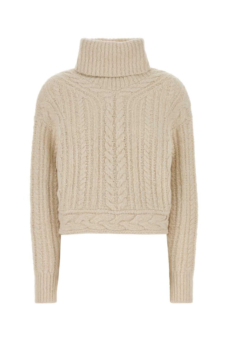 ivory cotton blend brenda sweater by Selfnex