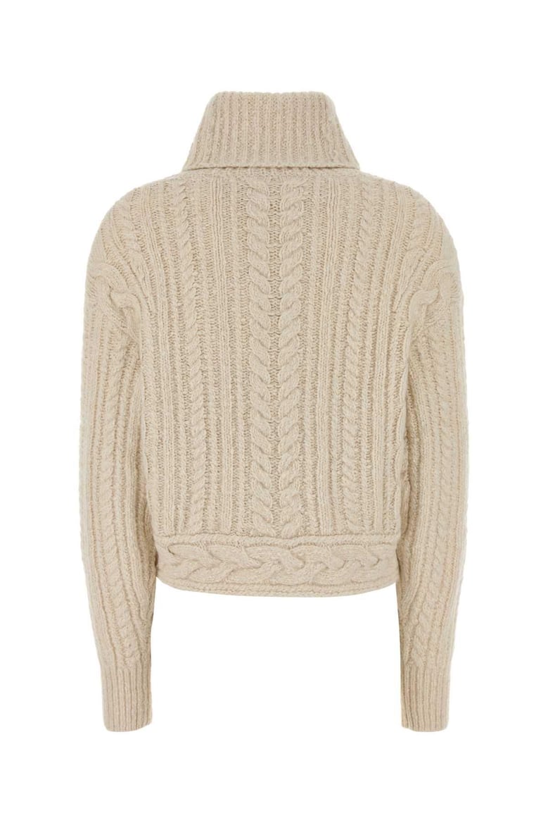 ivory cotton blend brenda sweater by Selfnex