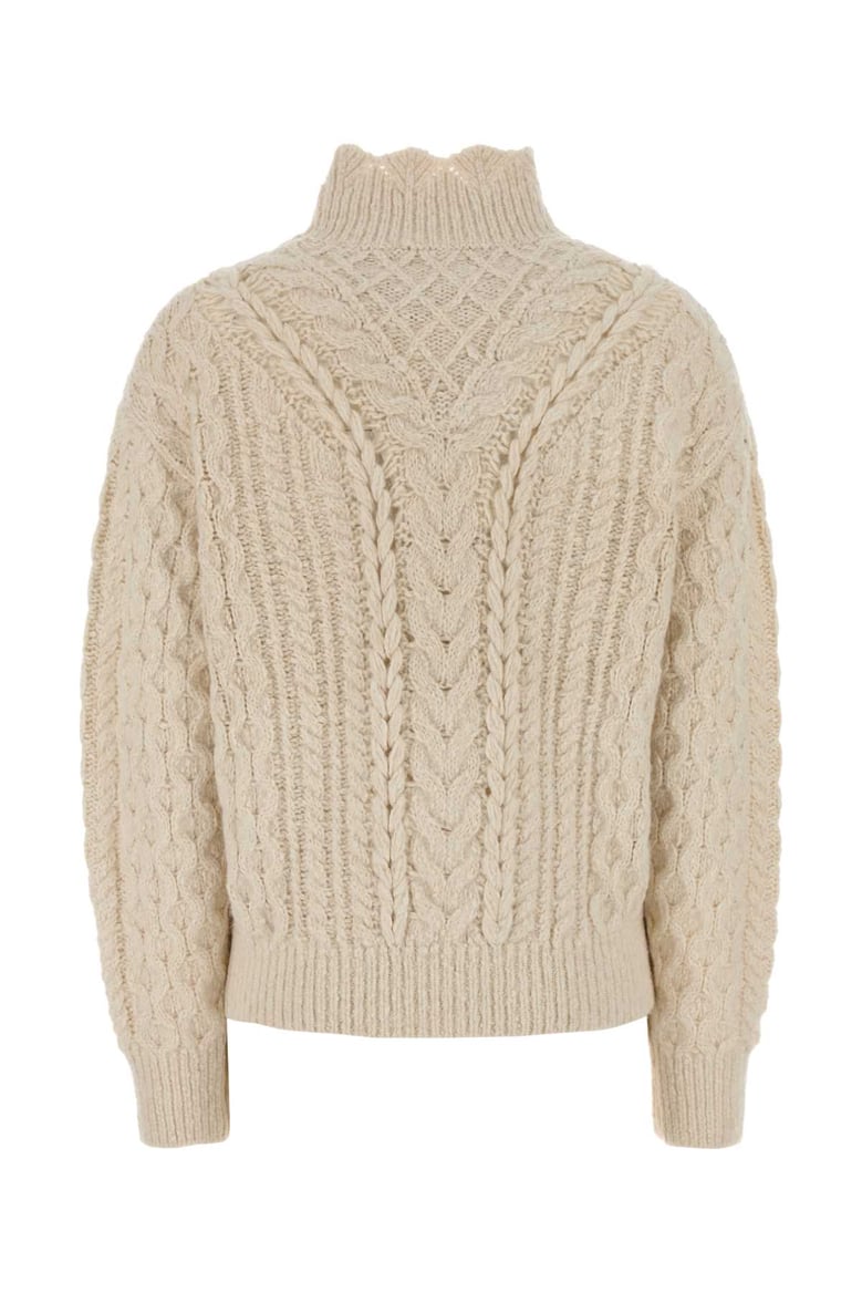 ivory cotton blend bolinea sweater by Selfnex