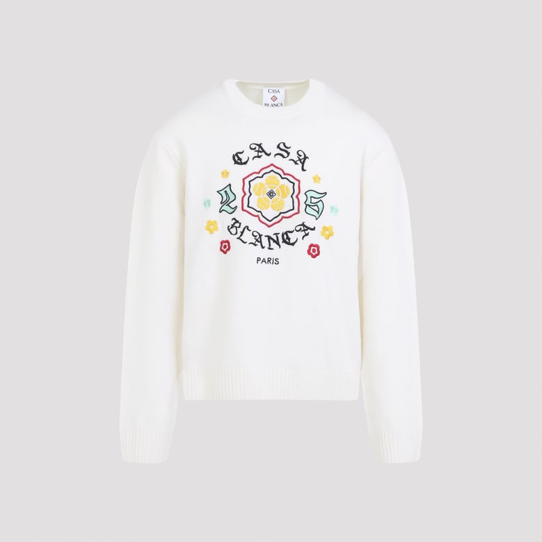 ivory wool sweater by Selfnex