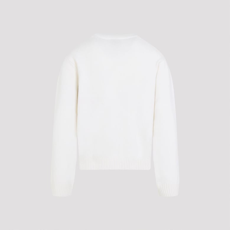 ivory wool sweater by Selfnex