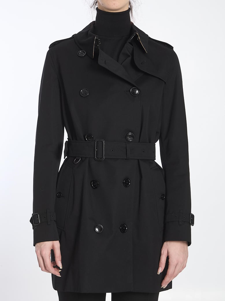 black chelsea cotton trench coat by Selfnex