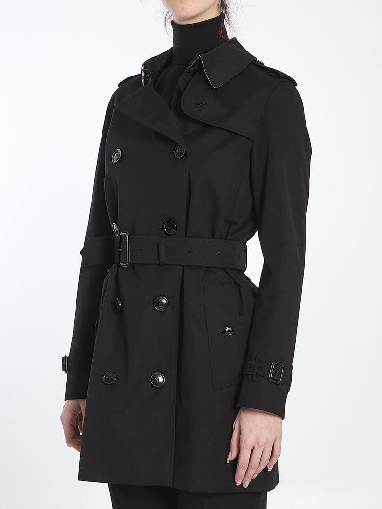 black chelsea cotton trench coat by Selfnex