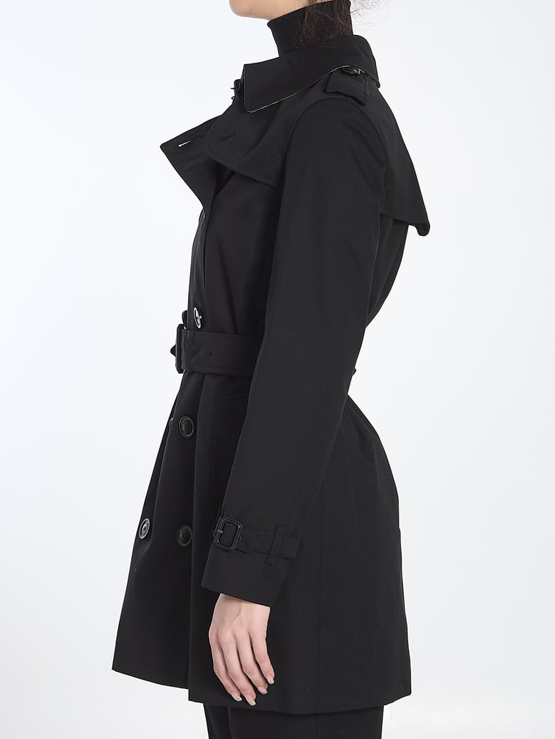 black chelsea cotton trench coat by Selfnex