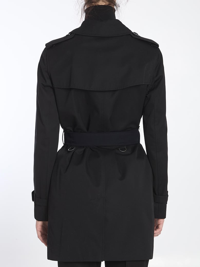 black chelsea cotton trench coat by Selfnex